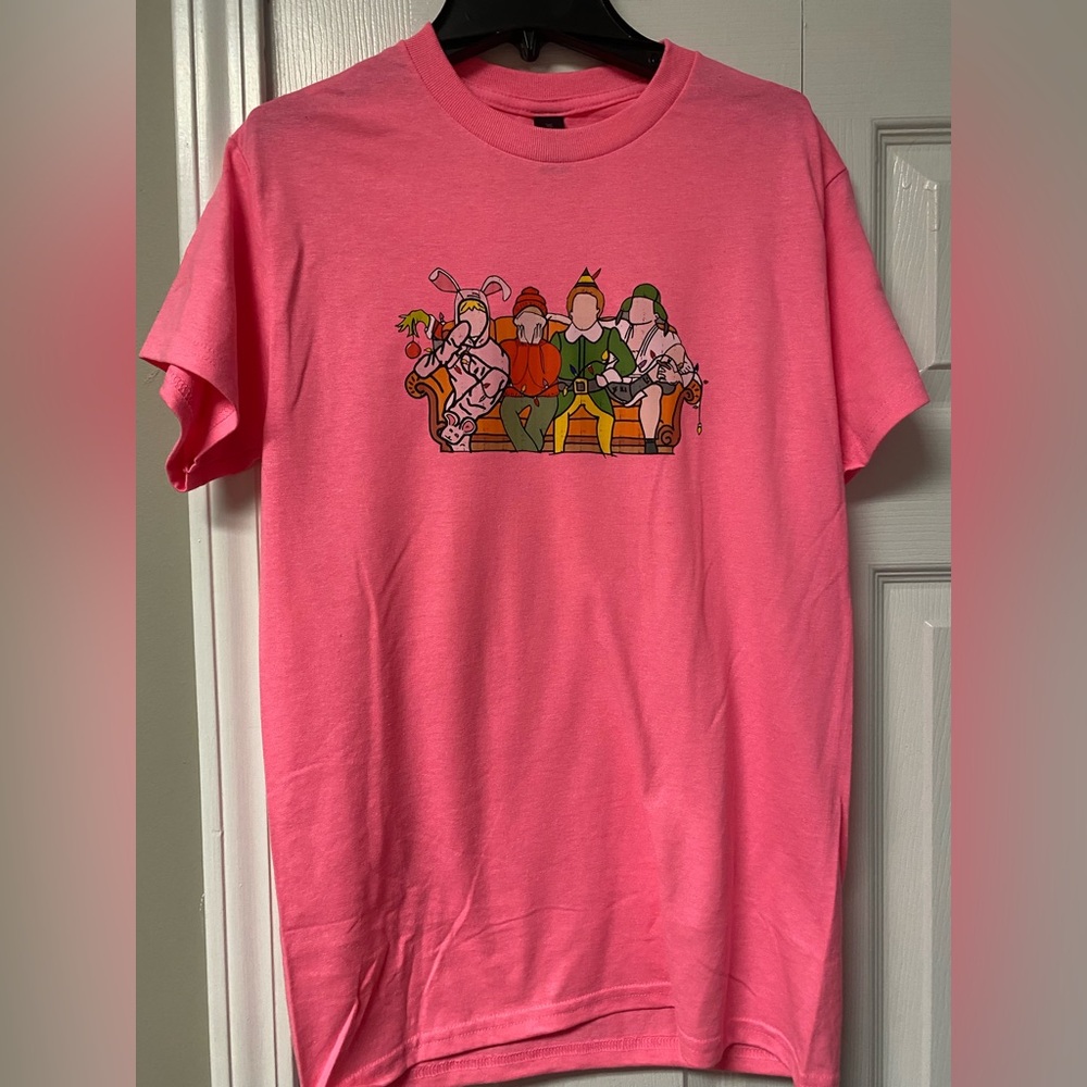 Pink Christmas Graphic T-Shirt